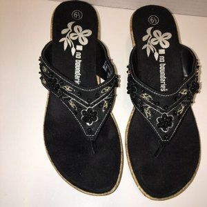 🌷No Boundries Camille Cork Wedge Thong Sandals size 6 1/2🌷